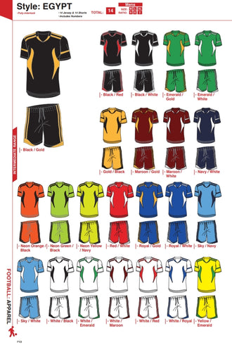 Soccer Kit Combo Basic Set - Egypt Style - gr8sportskits