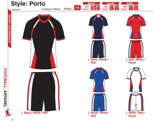 Soccer Kit Combo Basic Set - Porto Style - gr8sportskits