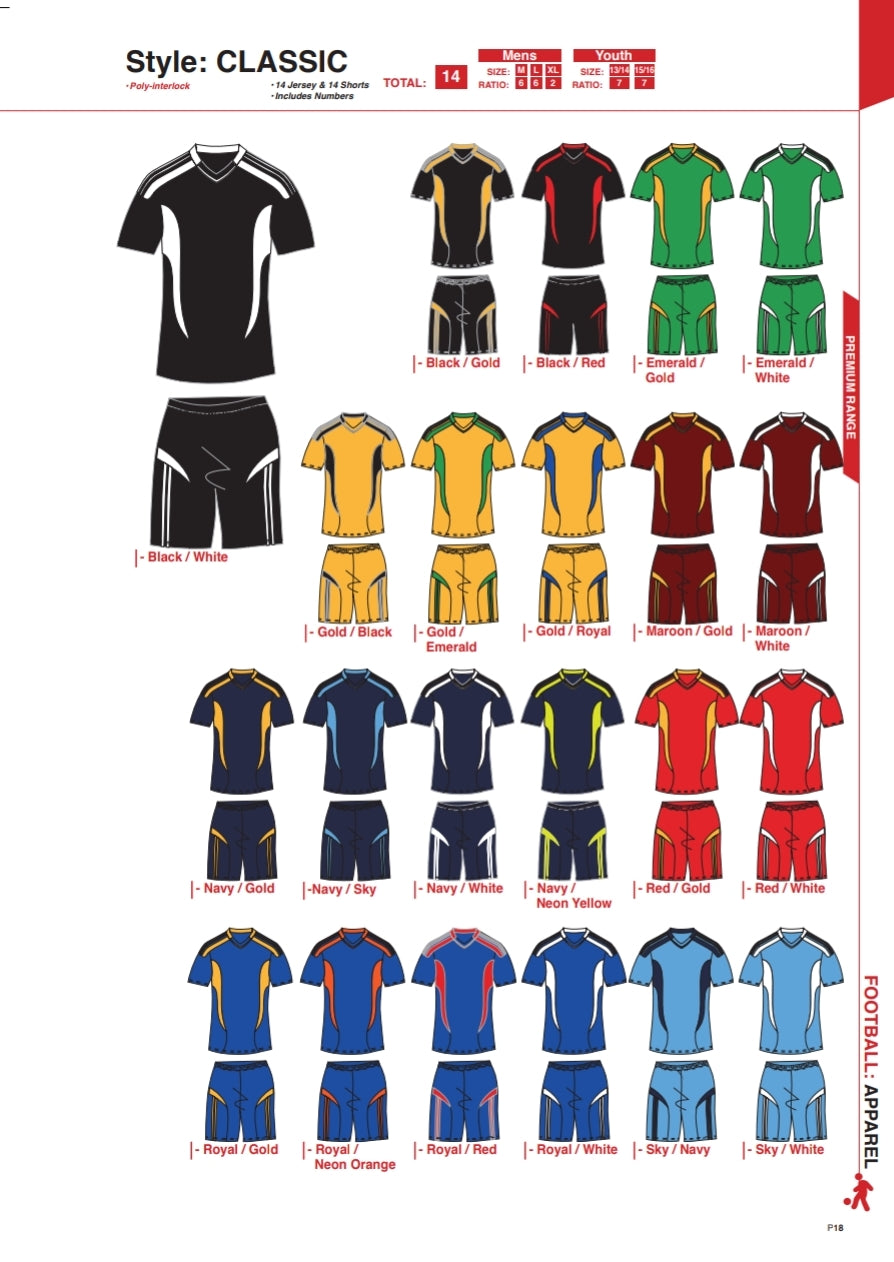 Soccer Kit Combo Basic Set - Classic Style - gr8sportskits