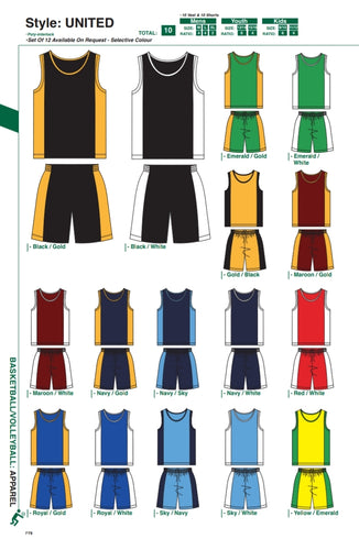 Basketball / Volleyball / Hockey United Style Kit - gr8sportskits