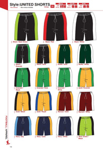 Shorts United Style - Soccer / Hockey (R60 each) - gr8sportskits