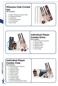 Cricket Equipment Player Combo Entry & Club Sets - gr8sportskits