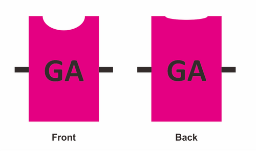 Bibs Netball GGBB01N - Set of 7 with positions on both sides - gr8sportskits