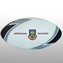 Load image into Gallery viewer, Rugby Ball Black/silver/white Size Midi - Ideal for Branding Your Logo On - gr8sportskits